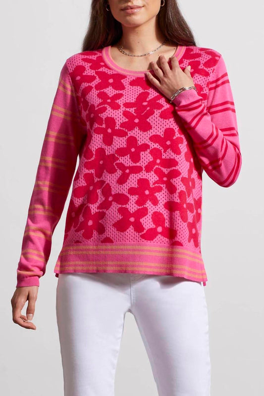 Tribal - CREW NECK POINTELLE SWEATER