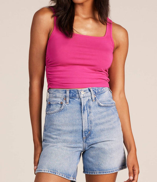 Bobi - Women's Shirred Side Top