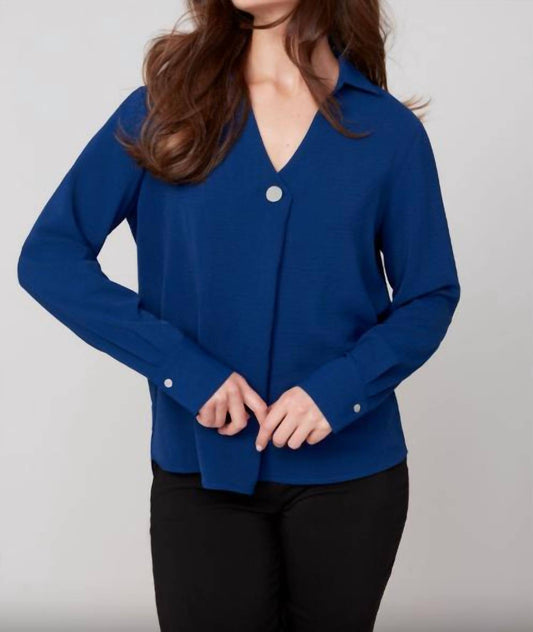 Renuar - V-neck Button Blouse