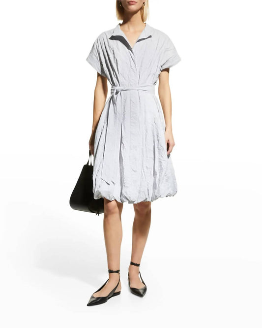 Finley - Lilibet Crushed Pinstripe Bubble Dress