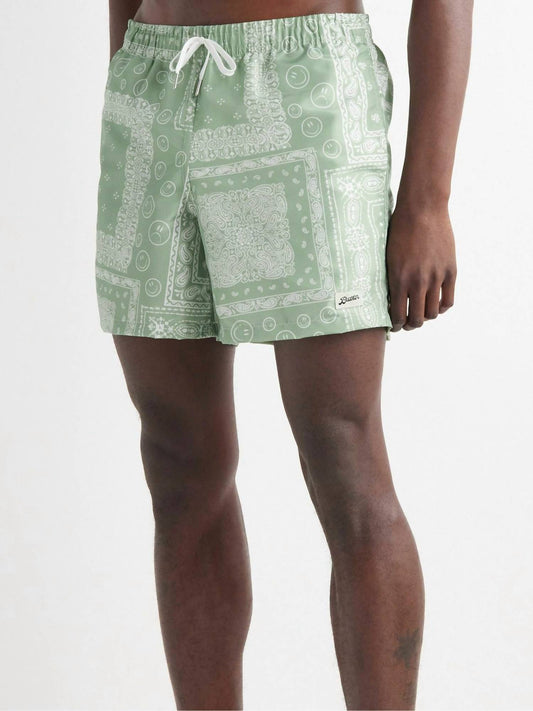 Bather - Paisley Lined Swim Trunks