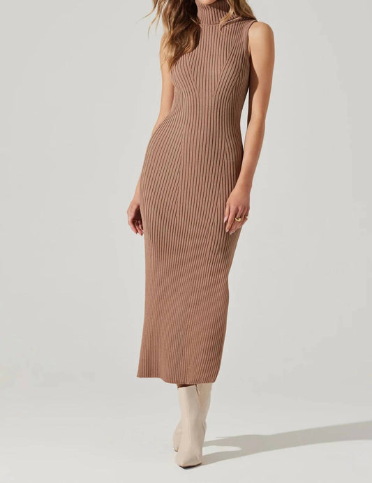 Astr - Channary Sweater Dress - Chestnut - L