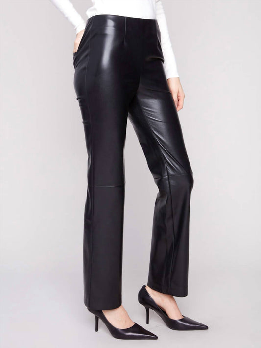 Charlie B - Faux Leather Pull-on Pants