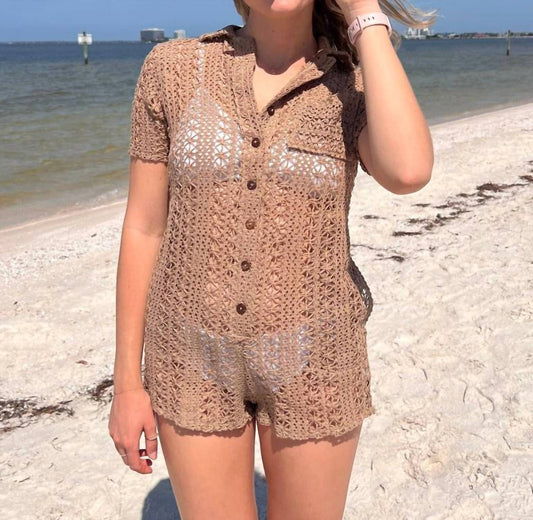 Olivaceous - Oakley Crochet Romper