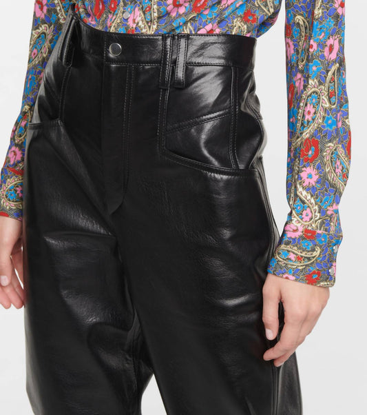 Isabel Marant - Dipadelac high rise slim leather pant