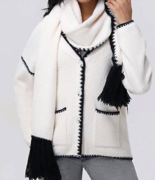 525 America - Tierney Whipstitch Scarf Neckline Cardigan