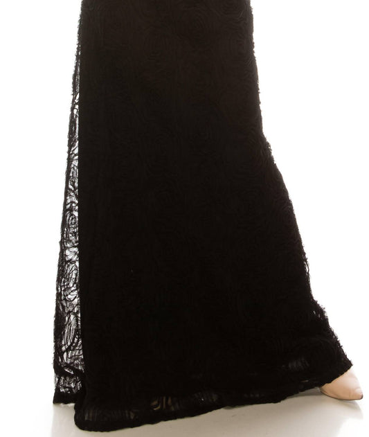 Adrianna Papell - High Waisted Rosette A-Line Skirt