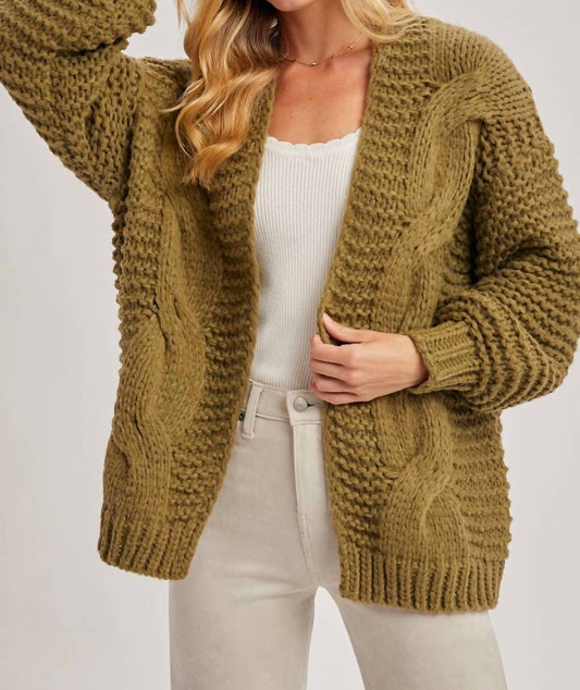Bluivy - Cable Knit Cardigan