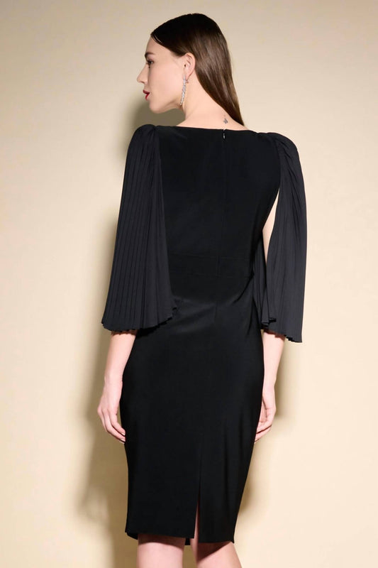 Joseph Ribkoff - Pleated Sleeve Sheath Dress
