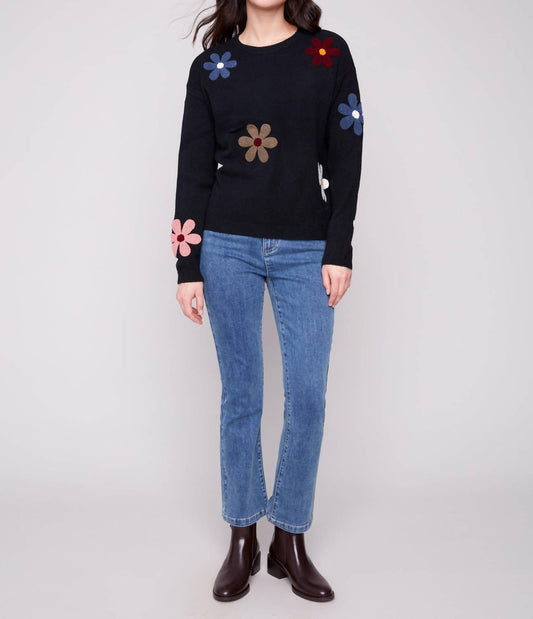 Charlie B - Bouclé Floral Super Plush Sweater