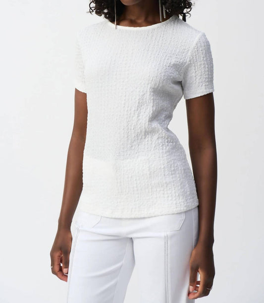 Joseph Ribkoff - Textured Short Sleeve Top