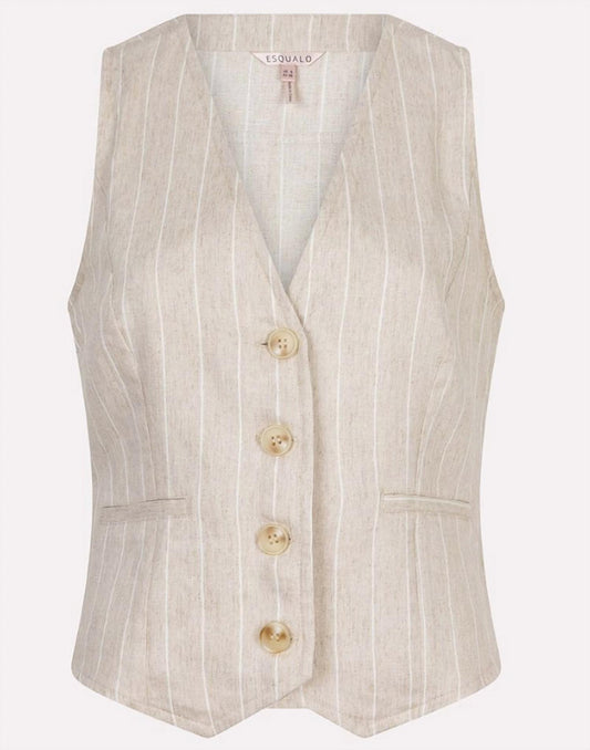 Esqualo - Linen Stripped Vest