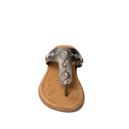 Minnetonka - Women's Brecca Shimmery Toe Post Sandal