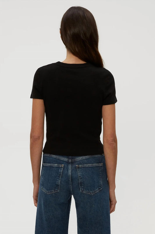 Michael Stars - Mimi 1x1 Cotton Cropped Crew