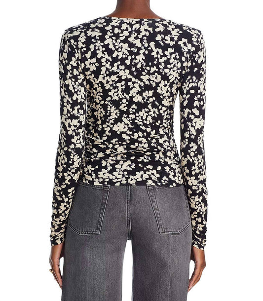 Bella Dahl - Scoop Neck Shirred Long Sleeve Top