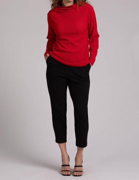 Sympli - Popcorn Waffle Funnel Neck Top