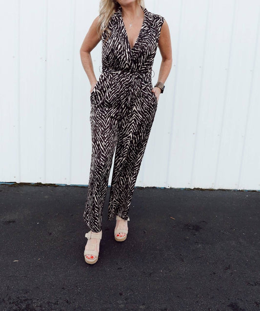 Dress Forum - Untamed Sleeveless Shirt Jumpsuit