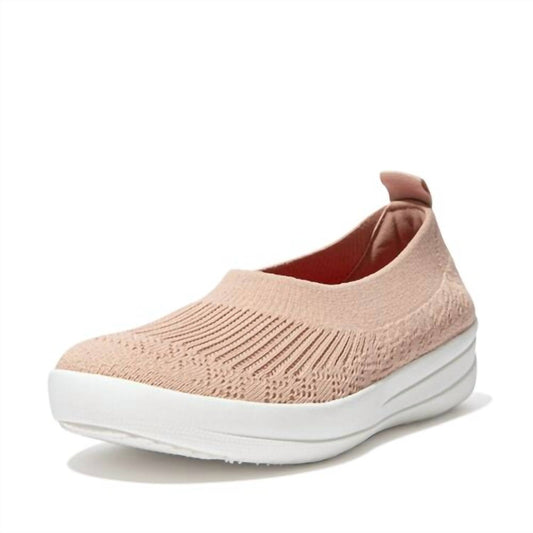Fitflop - Women's Uberknit Ballerina Slip - on - beige - flats - loafers