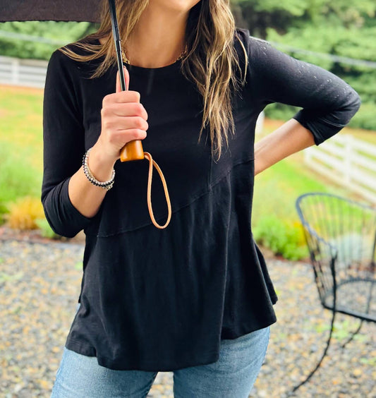 Foil - Good Connection Tee - black - blouses - clothing