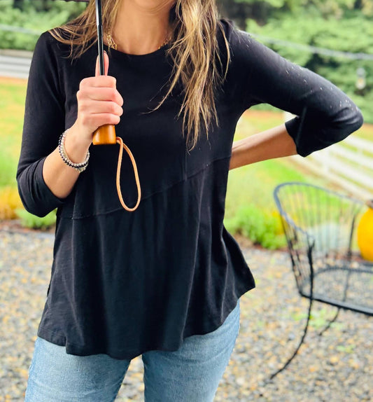 Foil - Good Connection Tee - black - blouses - clothing