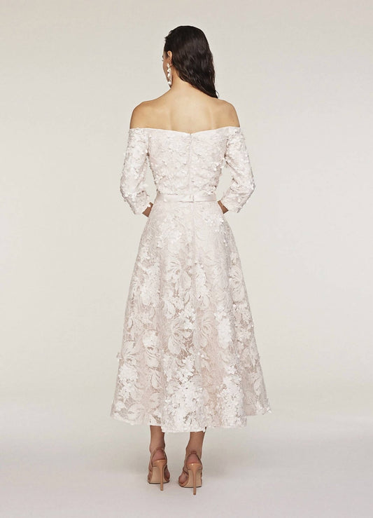 Frascara - Off Shoulder Midi Dress - clothing - dresses - midi