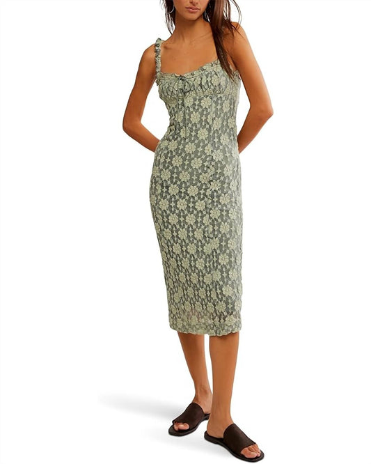 Free People - Lucinda Lace Midi Dress - clothing - cotton - blend - dresses