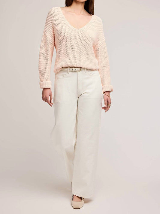 Gentle Fawn - Spencer V - neck Knit Sweater - cardigans - clothing - pink