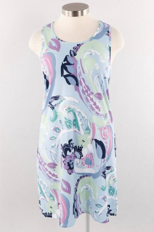 Habitat - Boho Paisley Tank Dress - blue - casual - dress - clothing