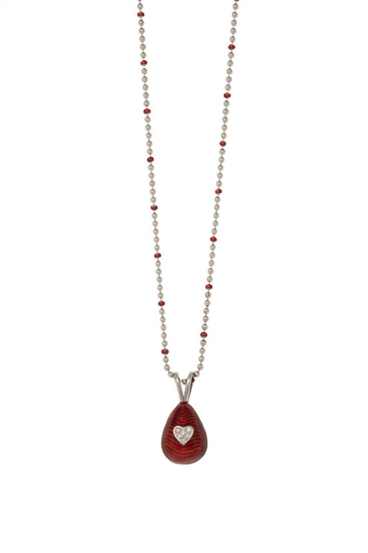 Hidalgo - Women's Egg Pendant Necklace - jewelry - necklaces - red