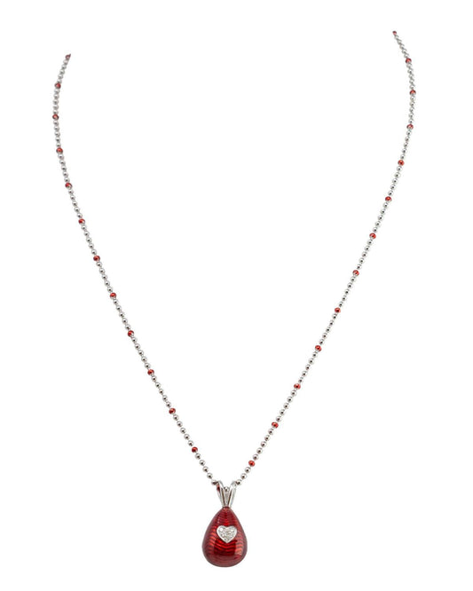 Hidalgo - Women's Egg Pendant Necklace - jewelry - necklaces - red