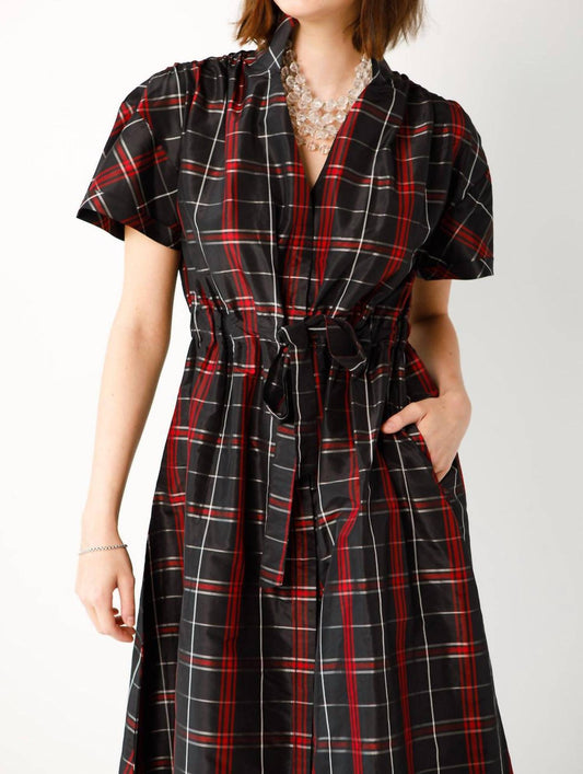 Holly Shae Design - Christmas Plaid Dress - black - clothing - dresses