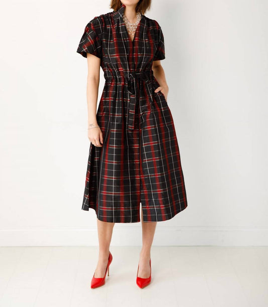 Holly Shae Design - Christmas Plaid Dress - black - clothing - dresses