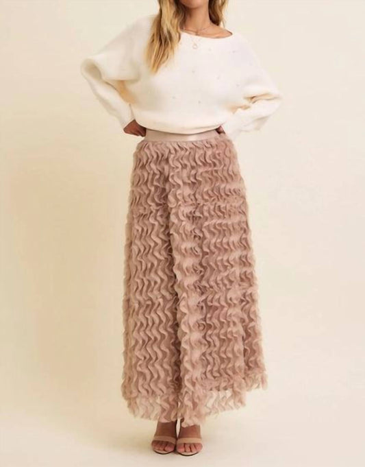 In February - Blossom Tulle Skirt - brown - clothing - long - skirts