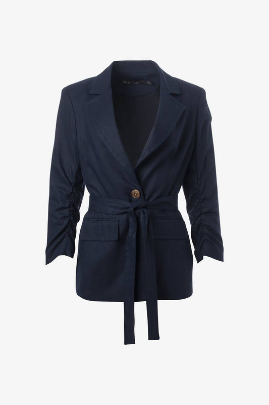 Iris Setlakwe - Women's Belted Jacket - blue - casual - jacket - clothing