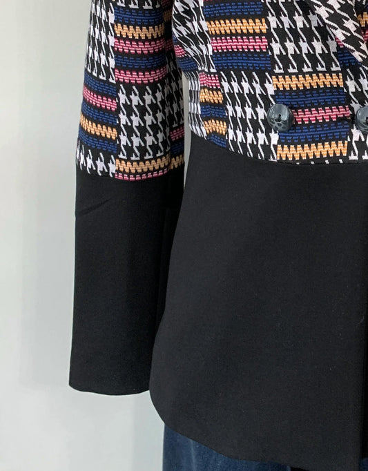 Isle By Melis Kozan - Peplum Plaid Jacket - black - blazers - clothing