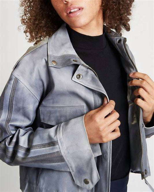 Jakett - JKT LEATHER JACKET - argyle - bomber - jackets - clothing