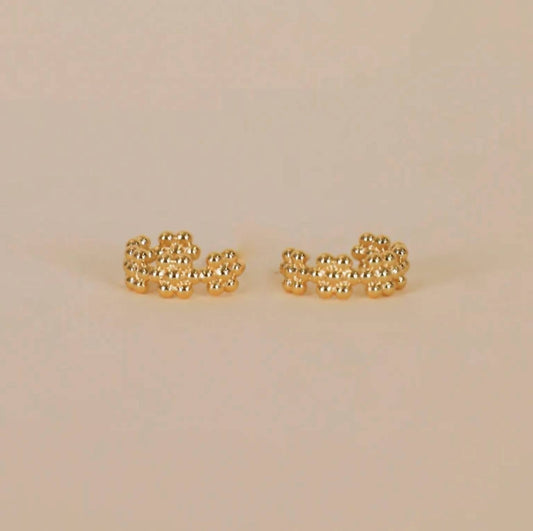 Jaxkelly - Women's Petite Flower Earrings - earrings - gold - jewelry