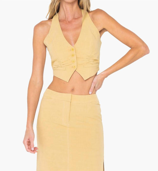 Jbq - Camp Vest - beige - clothing - cotton - blend