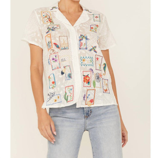 Johnny Was - cooper button up blouse - button - down - shirts - clothing - shirts