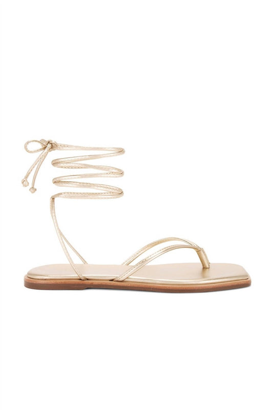 Kaanas - Women's Samoa Wrap Around Sandal - gold - leather - sandals