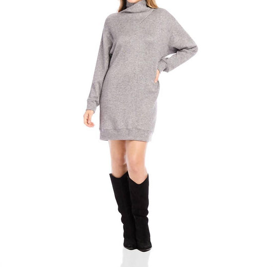 Karen Kane - Faux Wrap Turtleneck Dress - clothing - directbrandpartner - dresses