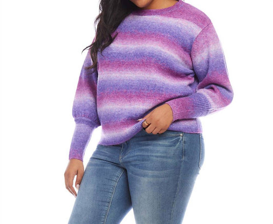 Karen Kane - Plus Size Blouson Sleeve Sweater - acrylic - clothing - crew