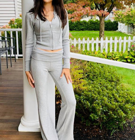 Katie J Nyc - Girl's Drew Hacci Zip Hoodie - clothing - grey - hoodies