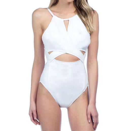 La Blanca - Island Goddess High Neck Cut Out One Piece Swimsuit - bikinis - clothing - nylon - blend