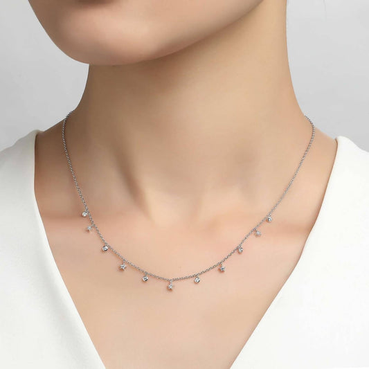 Lafonn - Women's Starfall Necklace - jewelry - necklaces - silver