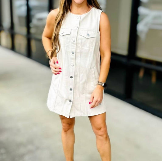 Le Lis - Denim Dress - beige - clothing - dresses