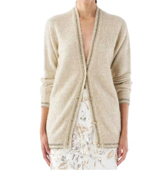 Le Superbe - Celestial Knit Cardigan - cardigans - clothing - gold