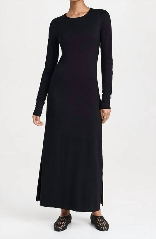 Les Tien - Lily Long Sleeve Maxi Dress - black - clothing - dresses