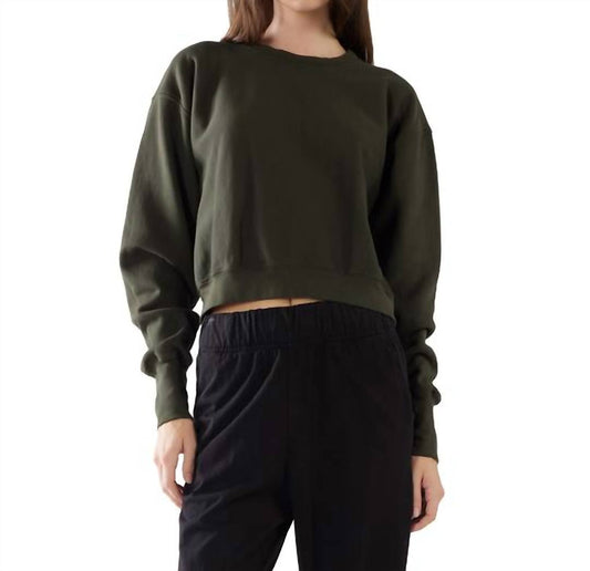 Les Tien - Ryder Crop Crew Top - clothing - cotton - crop - tops