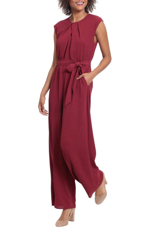 London Times - Peep Hole Wide Leg Jumpsuit - clothing - jumpsuits - pants